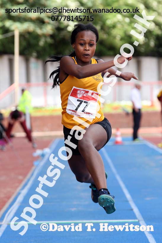 Inter girls triple jump, English Schools Track and Field. Photo: David T. Hewitson/Sports for All Pics
